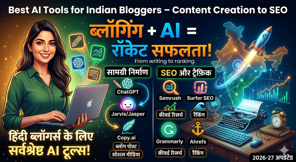Best AI Tools for Indian Bloggers - Content Creation to SEO"