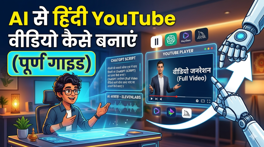 AI से हिंदी YouTube वीडियो कैसे बनाएं: एक पूर्ण गाइड